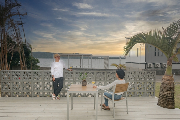 海を見ながら夕食BBQプラン